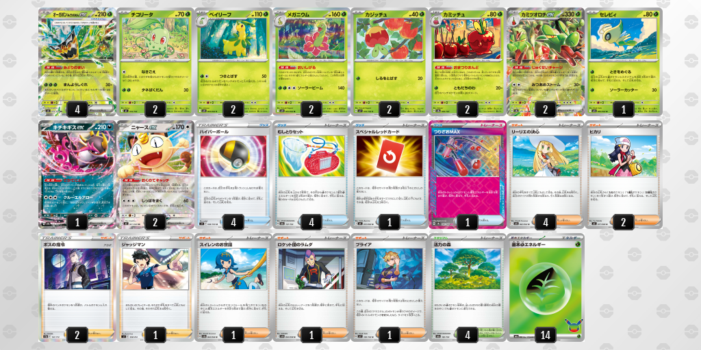 ベスト8｜ほむほむなう選手｜カミツオロチex／オーガポン みどりのめんexのデッキレシピ
