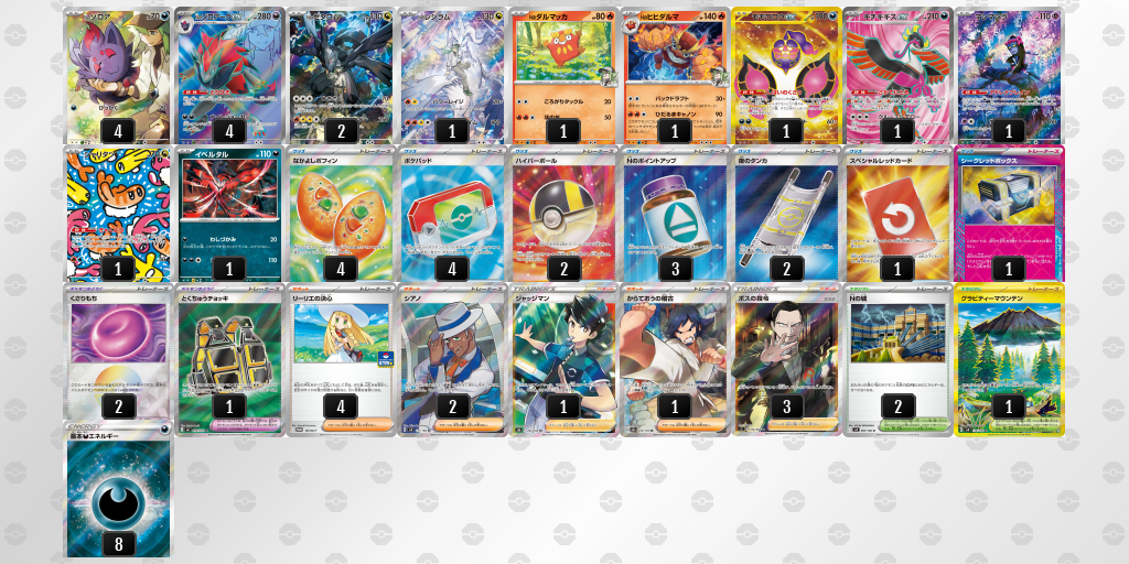 ベスト8｜るぅ選手｜Nのゾロアークexのデッキレシピ
