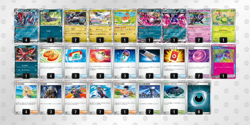 ベスト8｜エアタービン選手｜Nのゾロアークexのデッキレシピ