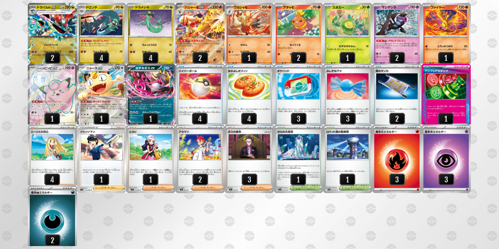 ベスト8｜ミヤ選手｜ドラパルトex／バシャーモexのデッキレシピ