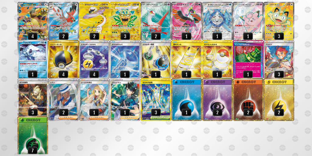 ベスト16 メガガルーラex／リーリエのピッピex 60枚デッキレシピ