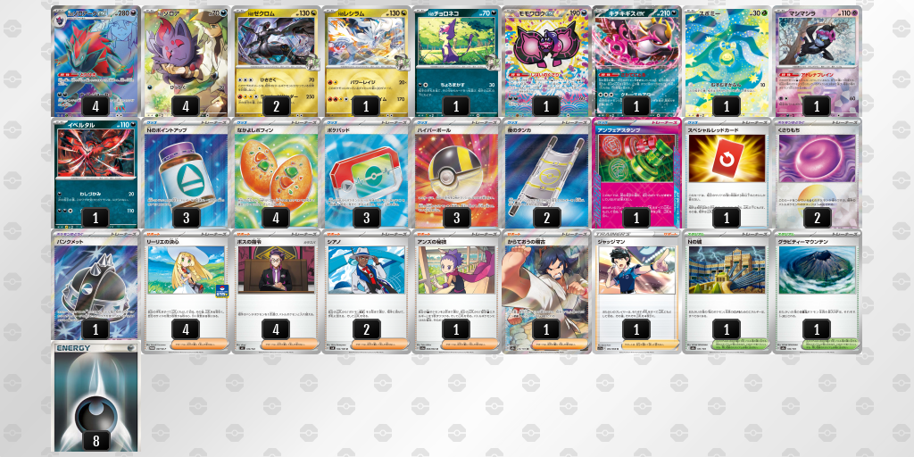 ベスト8｜サブちゃん選手｜Nのゾロアークexのデッキレシピ
