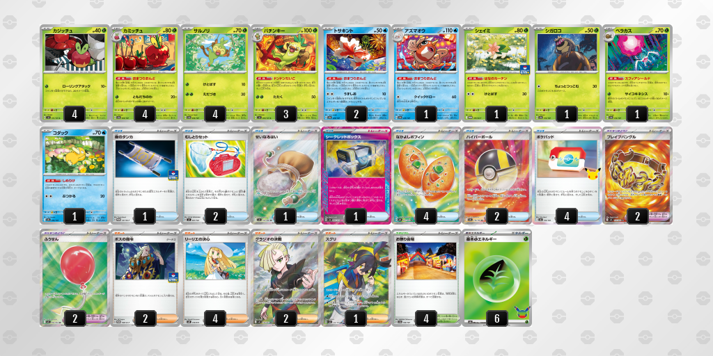 ベスト8｜ほーりー選手｜カミッチュ／バチンキーのデッキレシピ