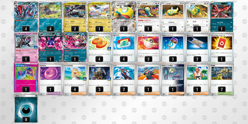 優勝｜U.N.O選手｜Nのゾロアークexのデッキレシピ