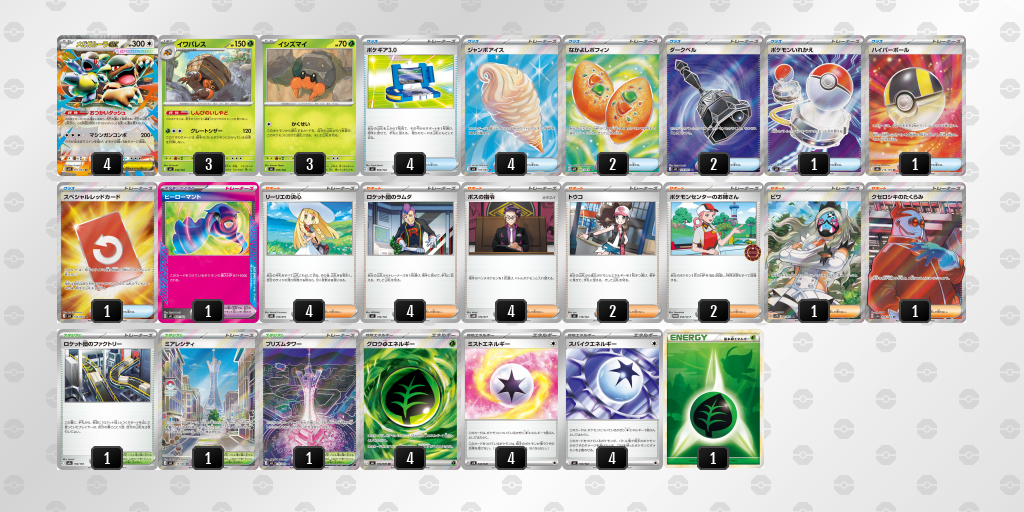 ベスト4｜やに選手｜メガガルーラexのデッキレシピ