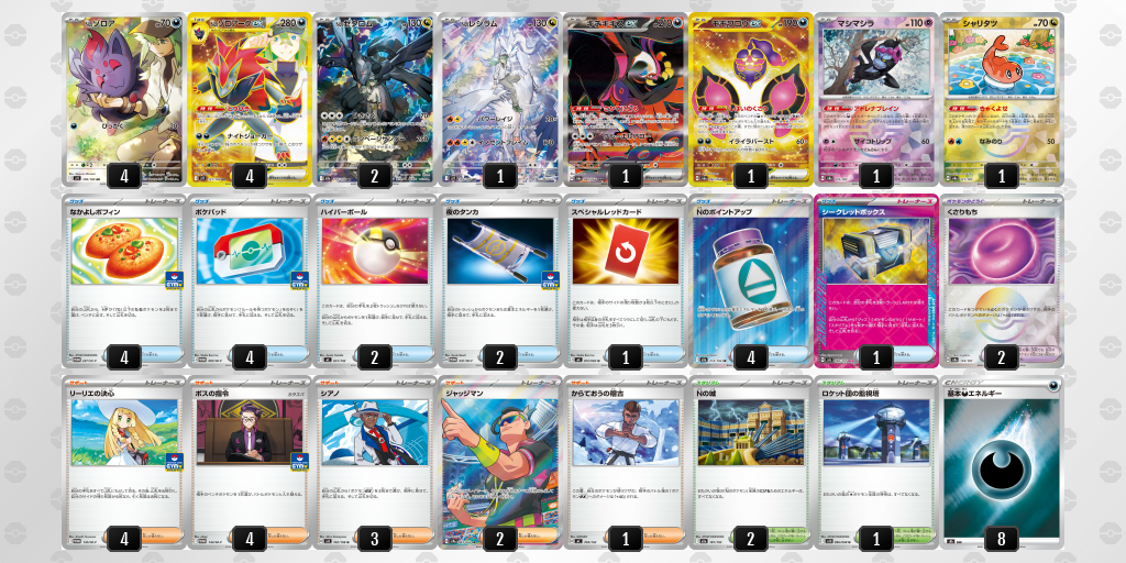 ベスト8｜あきとパパ選手｜Nのゾロアークexのデッキレシピ