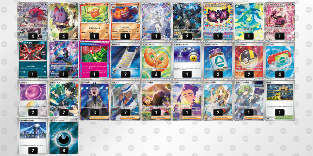 準優勝｜まつ選手｜Nのゾロアークexのデッキレシピ