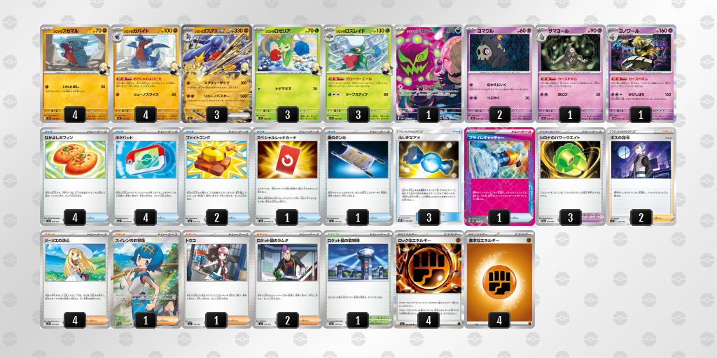 ベスト4｜あま選手｜シロナのガブリアスexのデッキレシピ