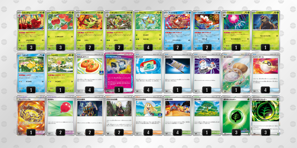 ベスト8｜につき選手｜カミッチュ／バチンキーのデッキレシピ