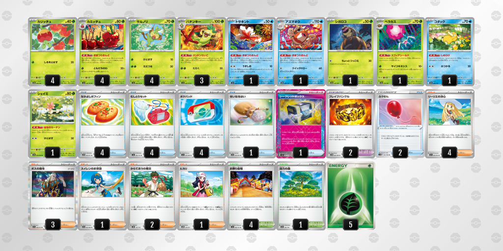 ベスト8 カミッチュ／バチンキー 60枚デッキレシピ