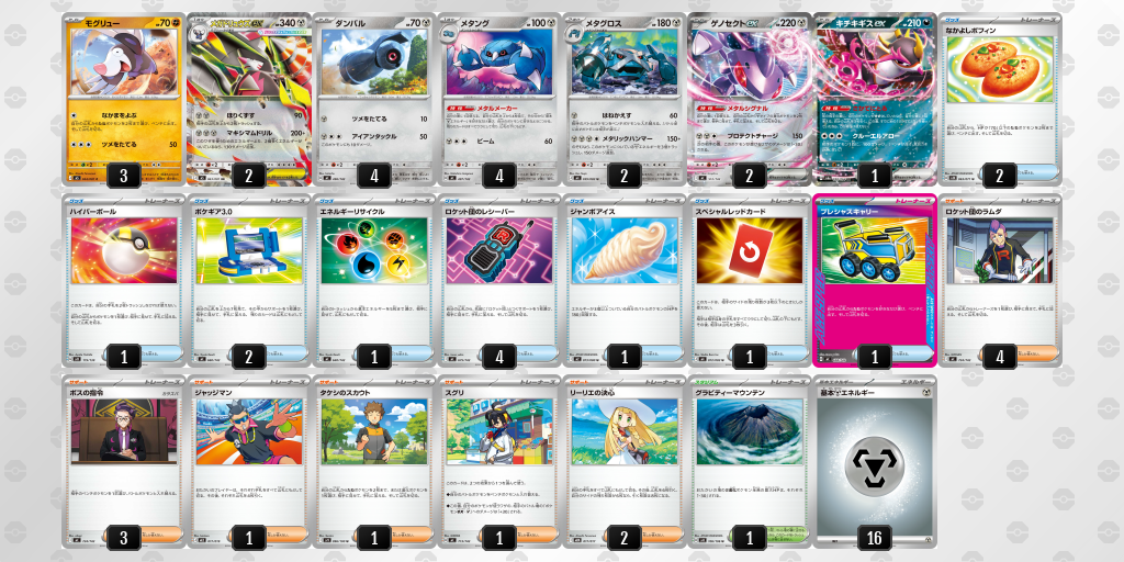 優勝 メガドリュウズex／メタング 60枚デッキレシピ