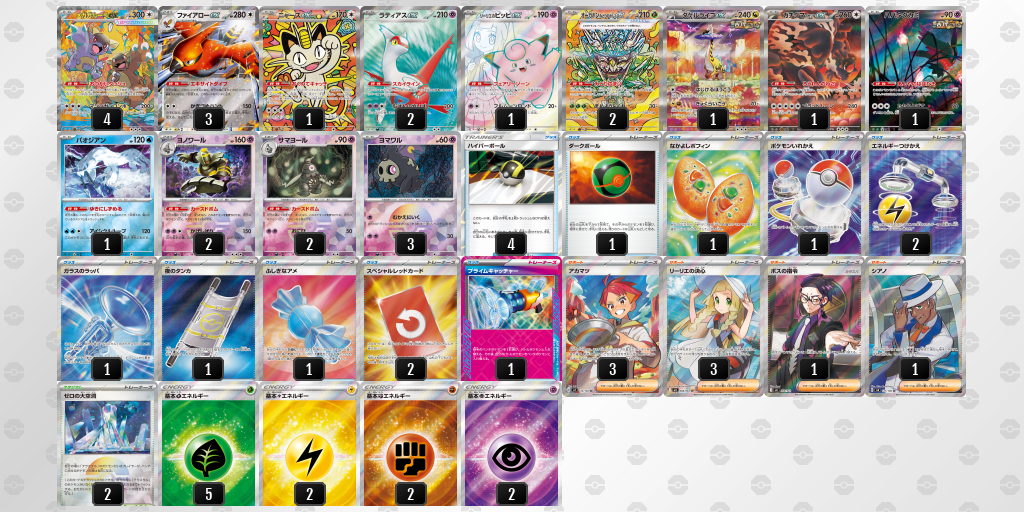 ベスト16 メガガルーラex／リーリエのピッピex 60枚デッキレシピ