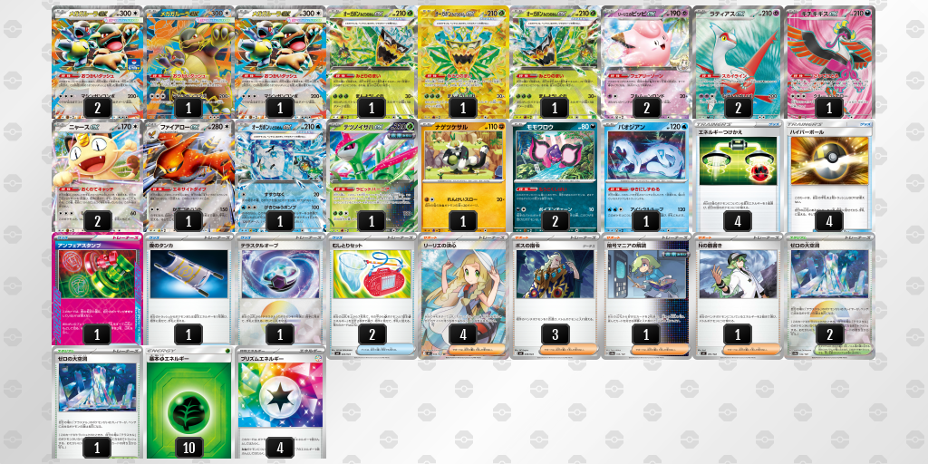ベスト16 メガガルーラex／リーリエのピッピex 60枚デッキレシピ