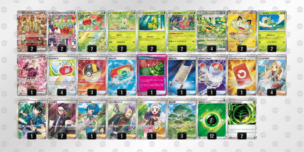 ベスト8｜かてぃ選手｜カミツオロチex／オーガポン みどりのめんexのデッキレシピ