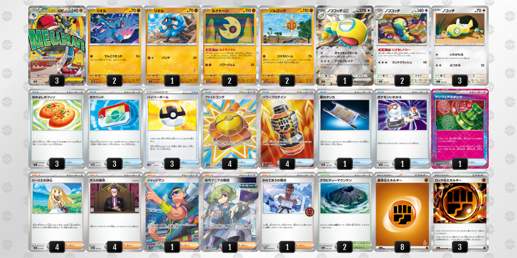 ベスト4｜たー選手｜メガルカリオexのデッキレシピ