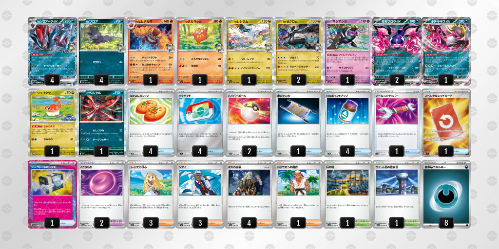 ベスト8｜やましん選手｜Nのゾロアークexのデッキレシピ
