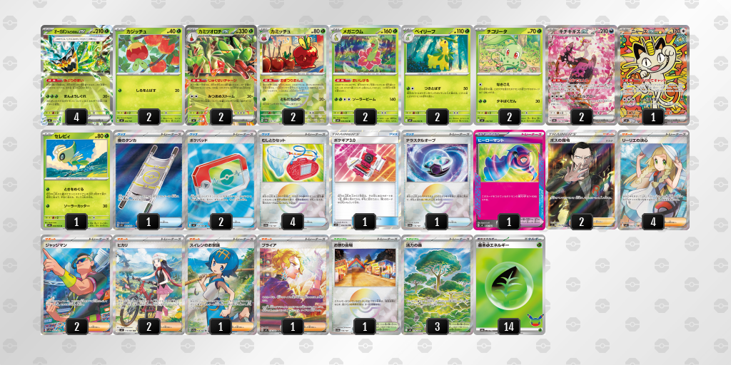 ベスト8｜ひー選手｜カミツオロチex／オーガポン みどりのめんexのデッキレシピ