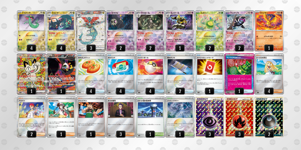 ベスト4｜みんみん選手｜ドラパルトex／ヨノワールのデッキレシピ