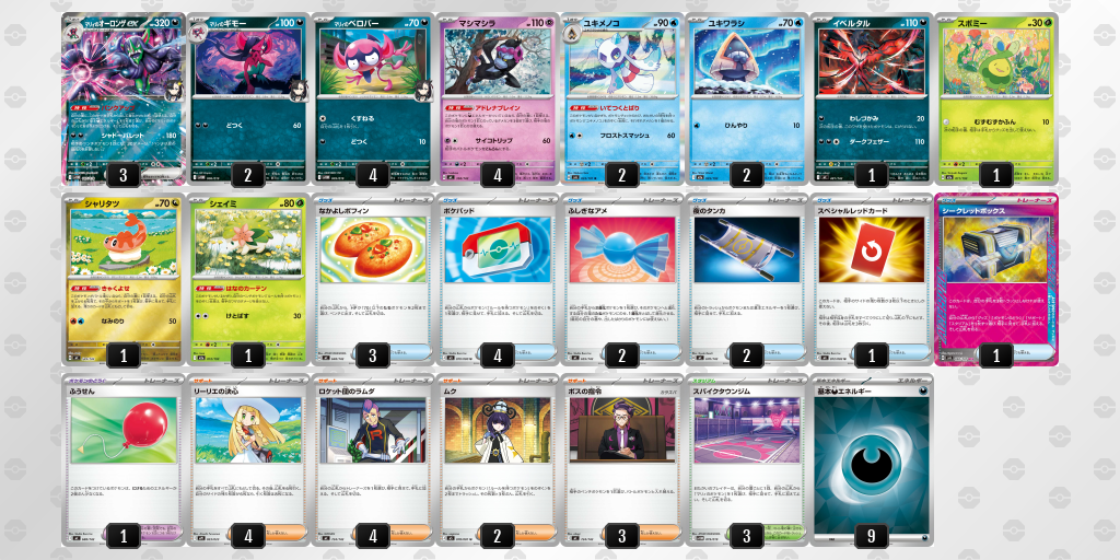 ベスト8｜しまんちゅ選手｜マリィのオーロンゲexのデッキレシピ