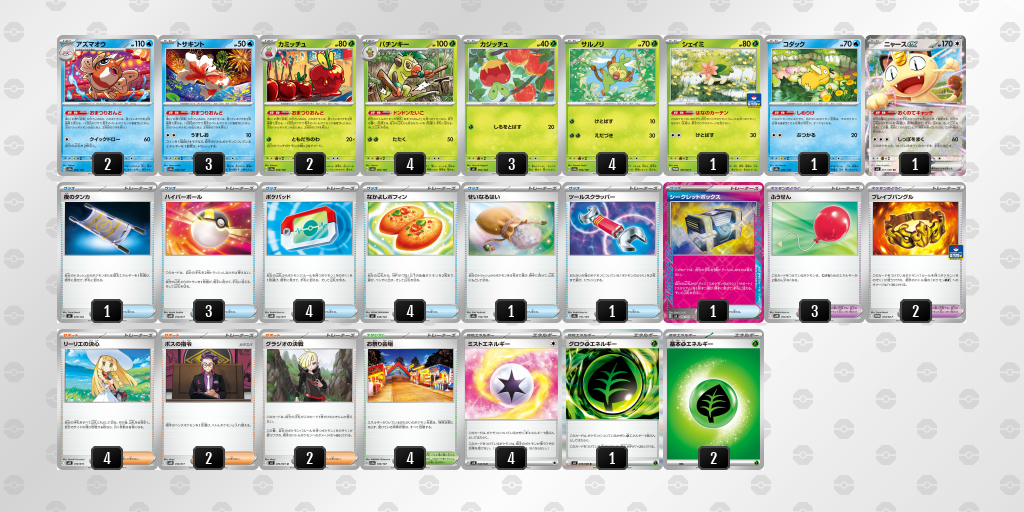 ベスト8|ガリ王子選手|カミッチュ/バチンキーのデッキレシピ