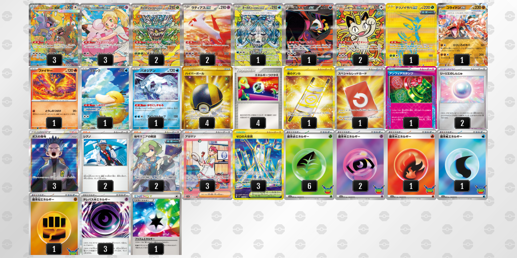 ベスト8｜アイユーブ選手｜メガガルーラex／リーリエのピッピexのデッキレシピ