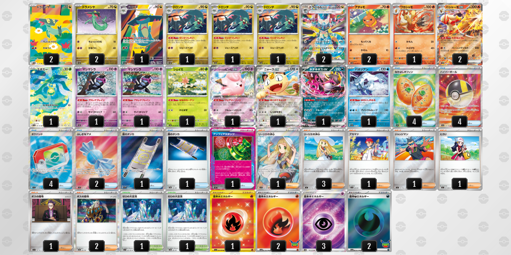 ベスト4｜ハイパーコーラ選手｜ドラパルトex／バシャーモexのデッキレシピ
