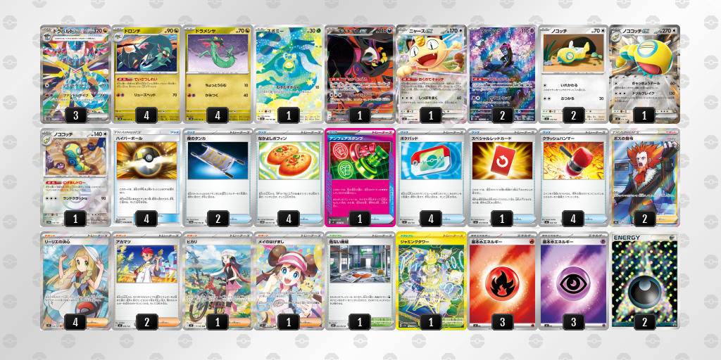 ベスト4｜いつき選手｜ドラパルトex／ノココッチのデッキレシピ