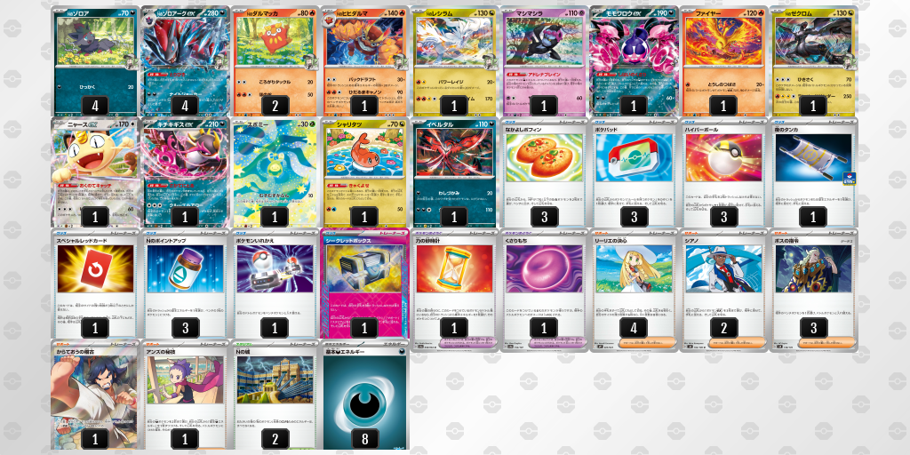 ベスト8｜はる選手｜Nのゾロアークexのデッキレシピ