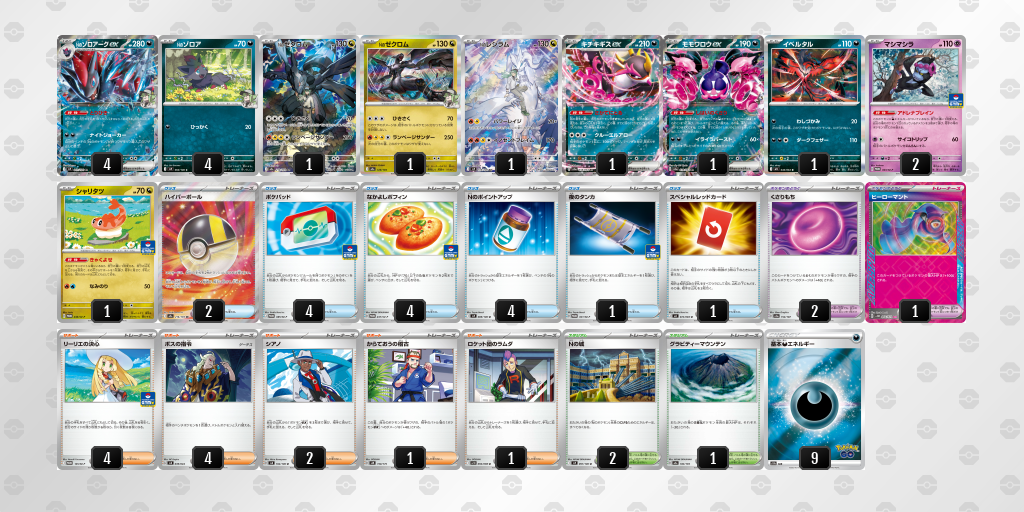 ベスト8｜シュティ選手｜Nのゾロアークexのデッキレシピ