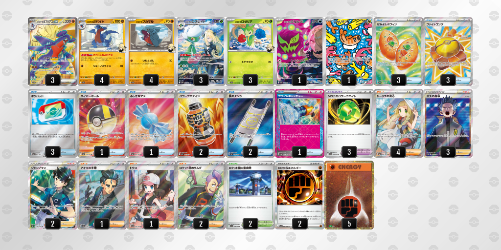 ベスト16 シロナのガブリアスex 60枚デッキレシピ