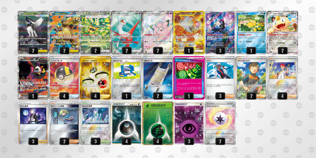 ベスト8 メガガルーラex／リーリエのピッピex 60枚デッキレシピ