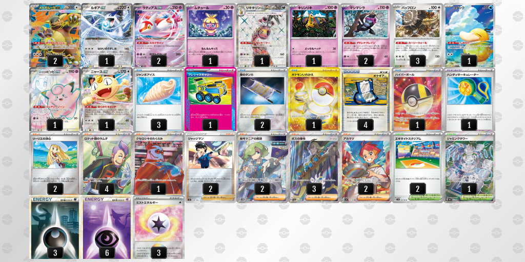ベスト16 メガガルーラex 60枚デッキレシピ