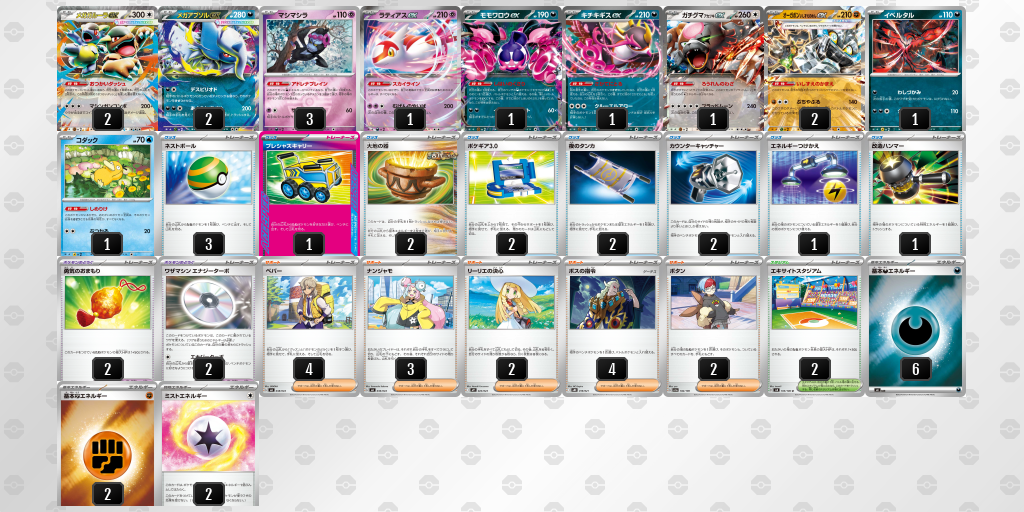 ベスト16 メガガルーラex 60枚デッキレシピ