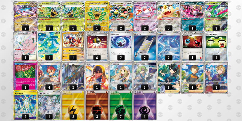ベスト16 メガガルーラex／リーリエのピッピex 60枚デッキレシピ