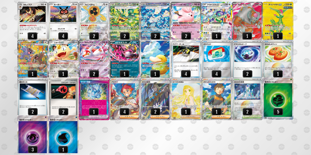ベスト4 メガガルーラex／リーリエのピッピex 60枚デッキレシピ