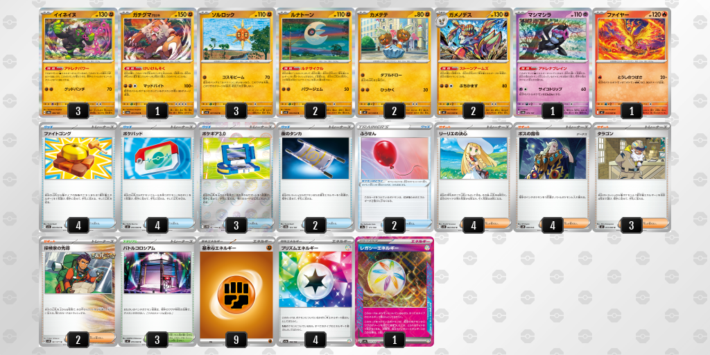ベスト4 ガチグマ アカツキ／ソルロック 60枚デッキレシピ