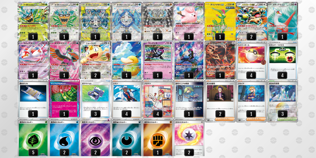 ベスト8 メガガルーラex／リーリエのピッピex 60枚デッキレシピ