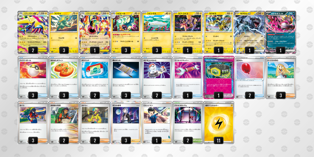 ベスト16 メガライボルトex 60枚デッキレシピ