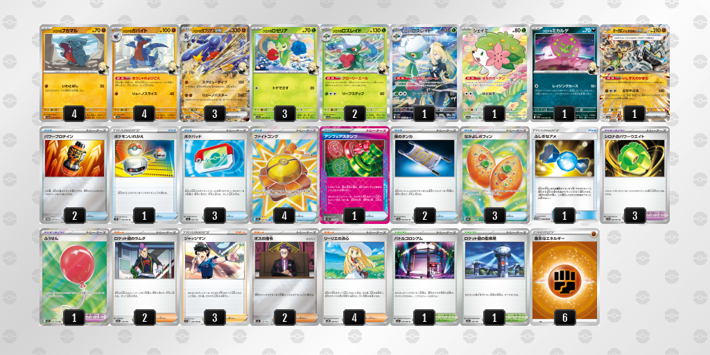 ベスト4 シロナのガブリアスex 60枚デッキレシピ