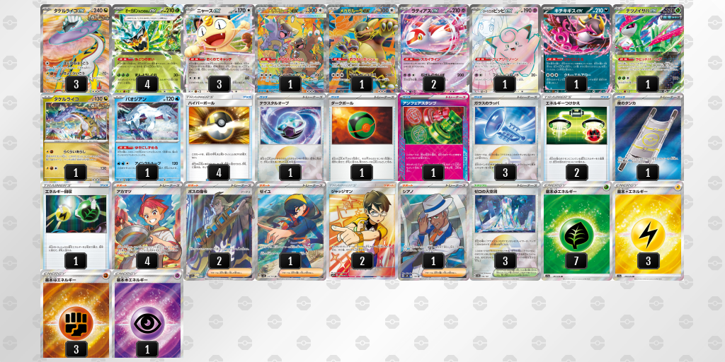 準優勝 メガガルーラex／リーリエのピッピex 60枚デッキレシピ