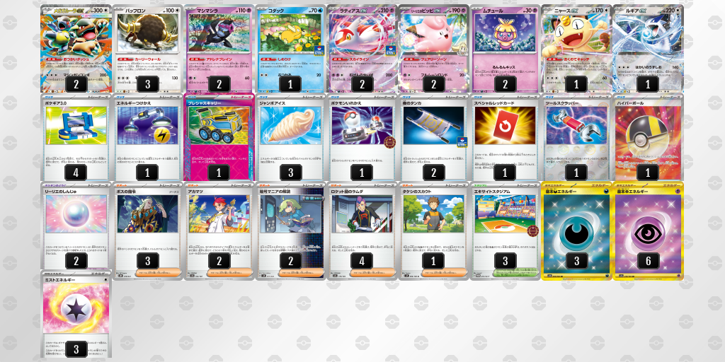 ベスト8 メガガルーラex 60枚デッキレシピ