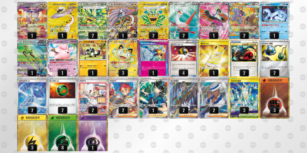 ベスト8 メガガルーラex／リーリエのピッピex 60枚デッキレシピ