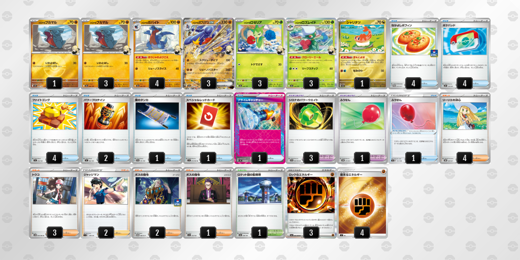 ベスト16 シロナのガブリアスex 60枚デッキレシピ
