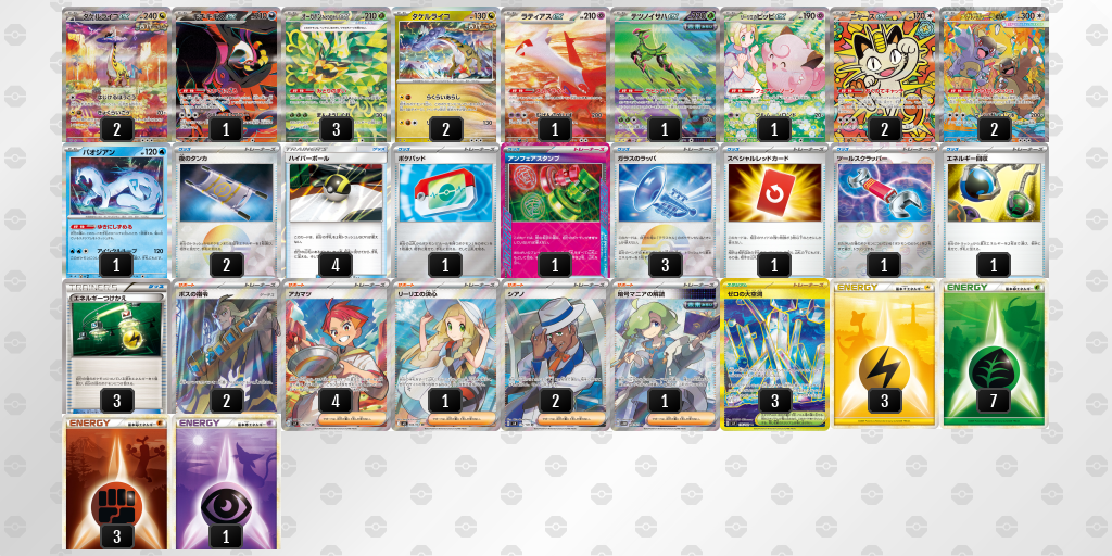 ベスト16 メガガルーラex／リーリエのピッピex 60枚デッキレシピ