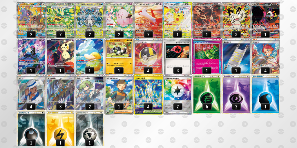 優勝 メガガルーラex／リーリエのピッピex 60枚デッキレシピ