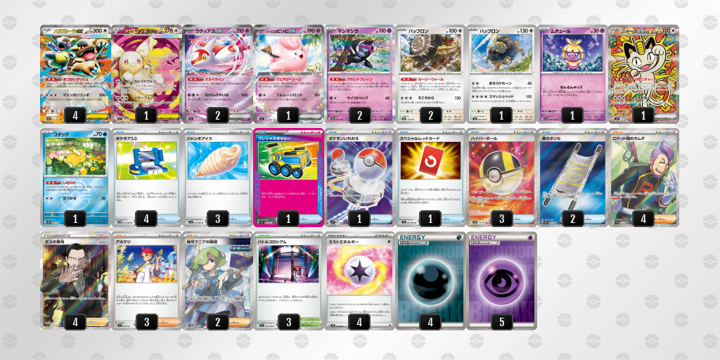 ベスト8 メガガルーラex 60枚デッキレシピ