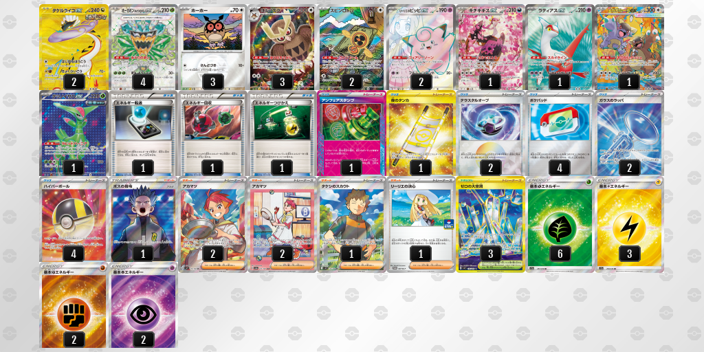 優勝 メガガルーラex／リーリエのピッピex 60枚デッキレシピ