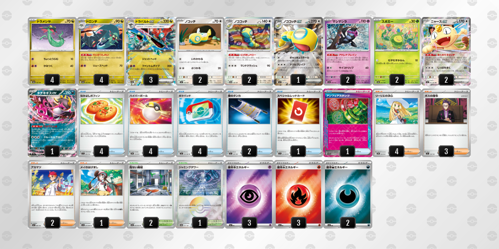 ベスト4 ドラパルトex／ノココッチ 60枚デッキレシピ