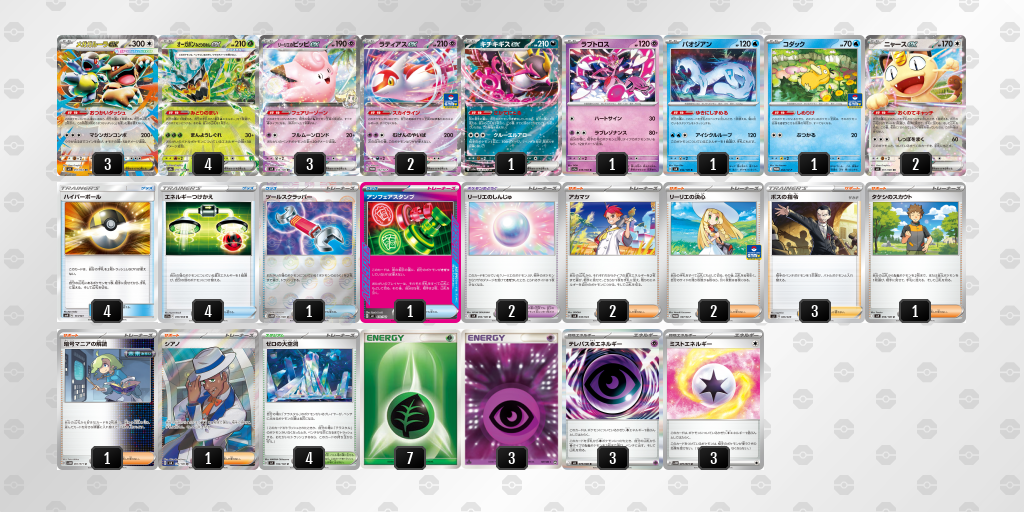 ベスト16 メガガルーラex／リーリエのピッピex 60枚デッキレシピ