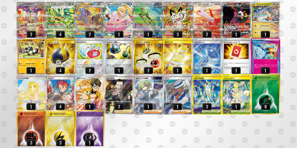 ベスト8 メガガルーラex／リーリエのピッピex 60枚デッキレシピ